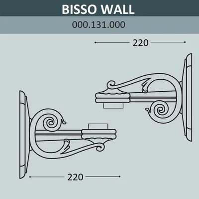 Консоль для паркового фонаря FUMAGALLI BISSO WALL  000.131.000.A0 — Fumagalli