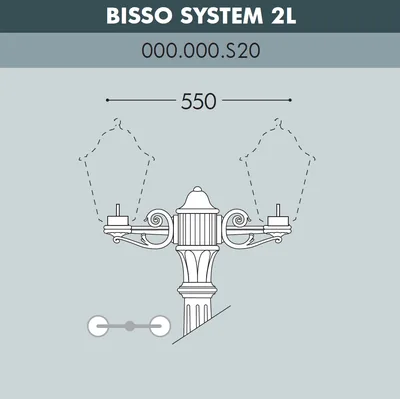 Консоль для паркового фонаря FUMAGALLI BISSO SYS 2L  000.000.S20.A0 — Fumagalli