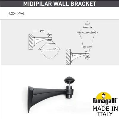 Консоль для паркового фонаря FUMAGALLI MIDIPILAR WALL  000.254.000.A0 — Fumagalli