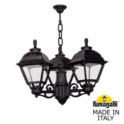 Подвесной уличный светильник (ЛЮСТРА) FUMAGALLI SICHEM/CEFA 3L U23.120.S30.AXE27 — Fumagalli