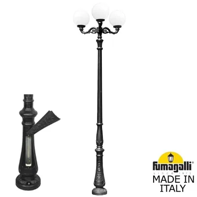Парковый фонарь FUMAGALLI TABOR ADAM/GLOBE 300 3L  G30.205.M30.AYE27 — Fumagalli