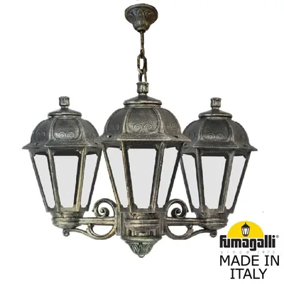 Подвесной уличный светильник FUMAGALLI SICHEM/SABA 3L K22.120.S30.BXE27 — Fumagalli