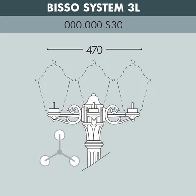 Консоль для паркового фонаря FUMAGALLI BISSO SYS 3L  000.000.S30.A0 — Fumagalli