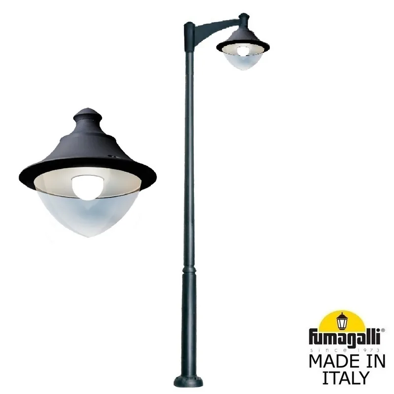 Парковый фонарь  FUMAGALLI EKTOR 3000/MIDIPILAR/VIVI 1L LED-HIP V50.365.A10.AXH27 — уличный светильник Fumagalli
