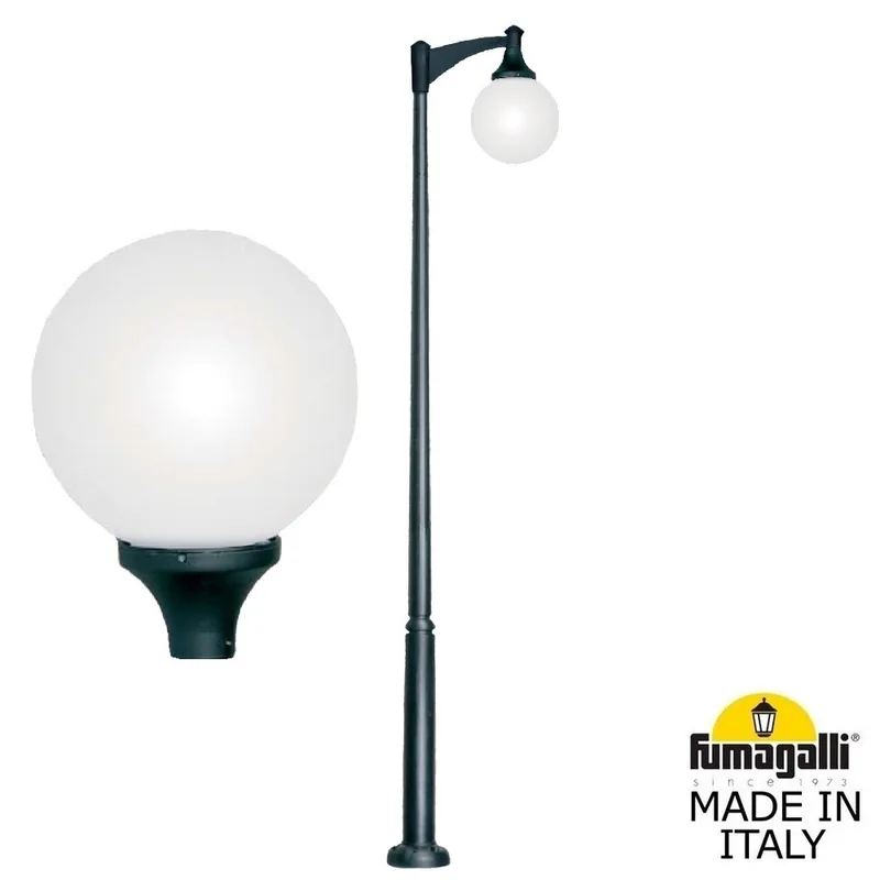 Парковый фонарь FUMAGALLI EKTOR 4000 MIDIPILAR/GLOBE 400 modern 1L G41.372.A10.AYE27 — уличный светильник Fumagalli