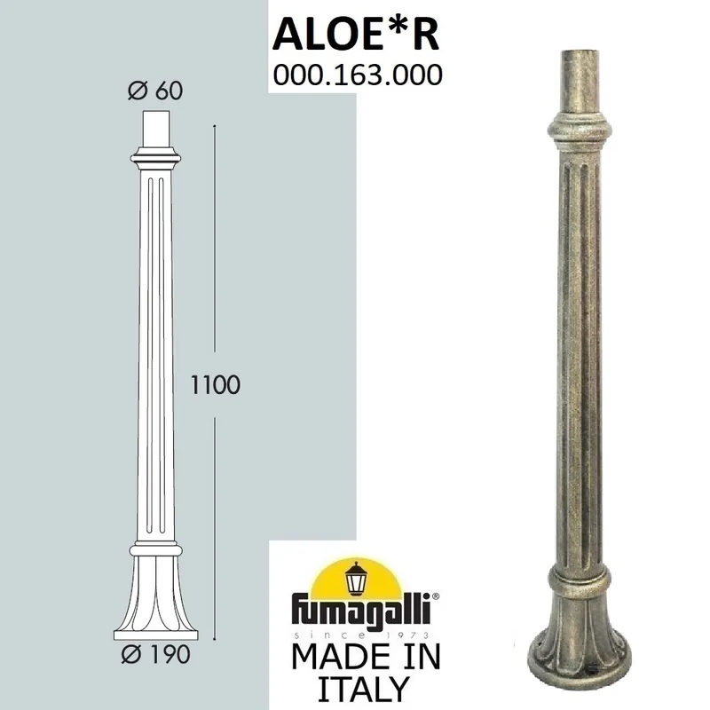 Парковый столб FUMAGALLI ALOE 000.163.000.B0 — уличный светильник Fumagalli
