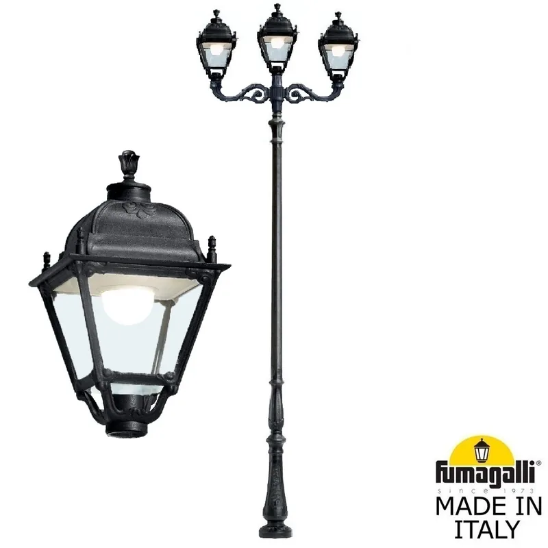 Парковый фонарь FUMAGALLI HOREB ADAM/SIMON 2L+1  U33.208.M21.AXH27 — уличный светильник Fumagalli