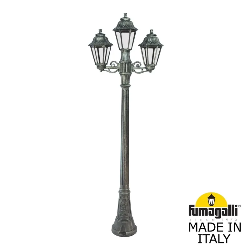 Садово-парковый фонарь FUMAGALLI ARTU BISSO/ANNA 2+1 E22.158.S21.BXE27 — уличный светильник Fumagalli