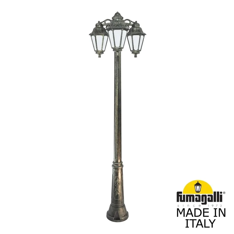 Садово-парковый фонарь FUMAGALLI RICU BISSO/ANNA 3L DN E22.157.S30.BYE27DN — уличный светильник Fumagalli