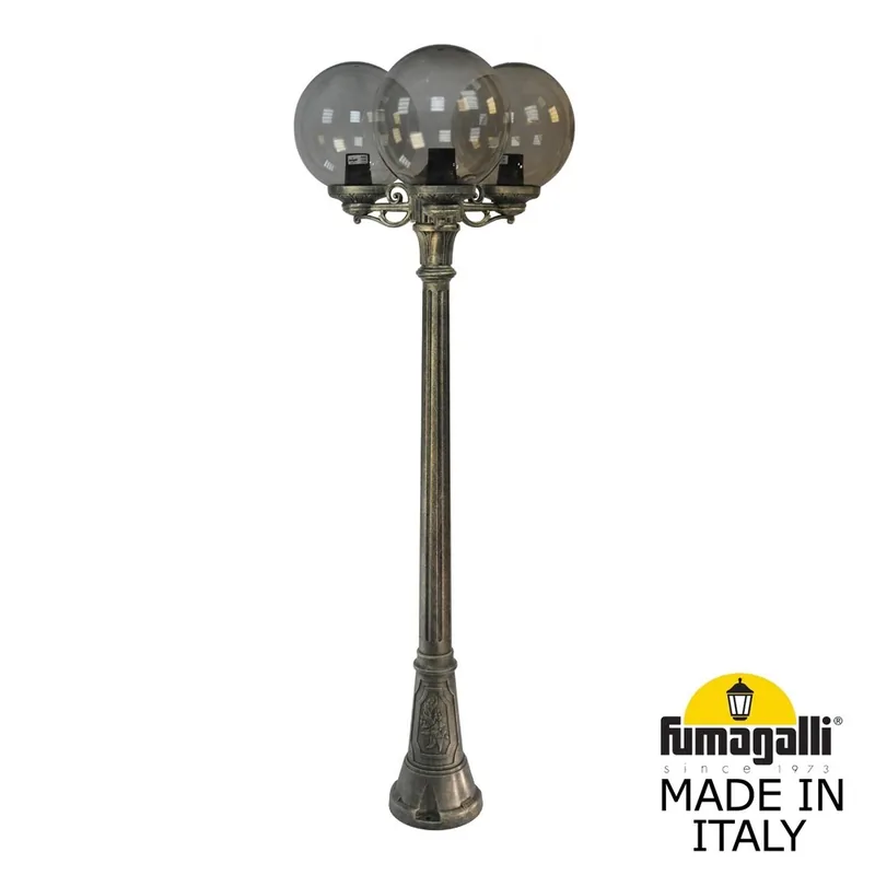 Садово-парковый фонарь FUMAGALLI ARTU BISSO/G300 3L G30.158.S30.BZE27 — уличный светильник Fumagalli