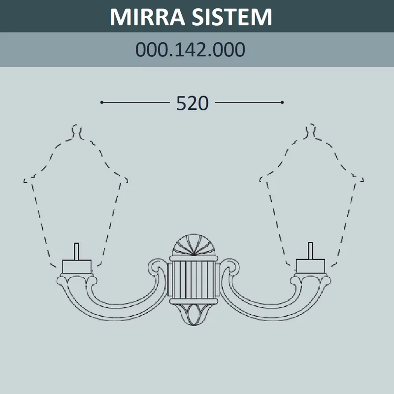 Консоль для паркового фонаря FUMAGALLI MIRRA SYS  000.142.000.A0 — уличный светильник Fumagalli